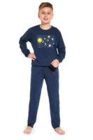 Dugačka pamučna pidžama Cornette za dječake s atraktivnim printom