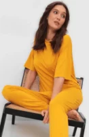 Luksuzna žuta ženska pidžama od bambusa Valerie