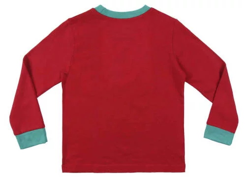 Crvena dječja pidžama s dugim rukavima
